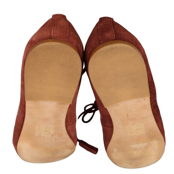 Madewell Shoes Womens 8.5 Flats Inga Leather Ballet Ankle Wrap Fashion Classic - Picture 11 of 13